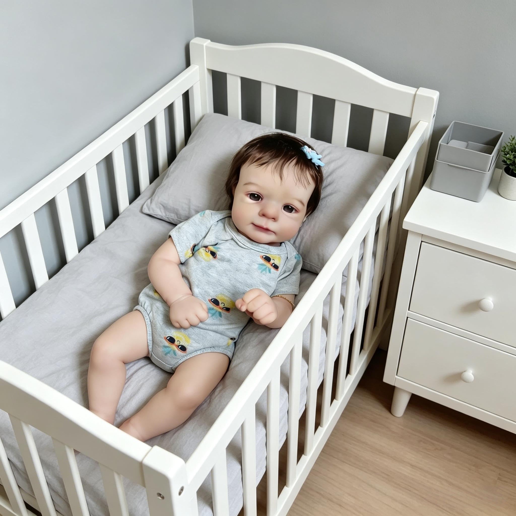 Reborn Baby Dolls silikonowe winylowe na całe ciało, 45 cm, realistyczna lalka niemowlęca, z anatomicznie poprawnymi lalkami Reborn, realistyczna lalka noworodka, z akcesoriami do zabawek