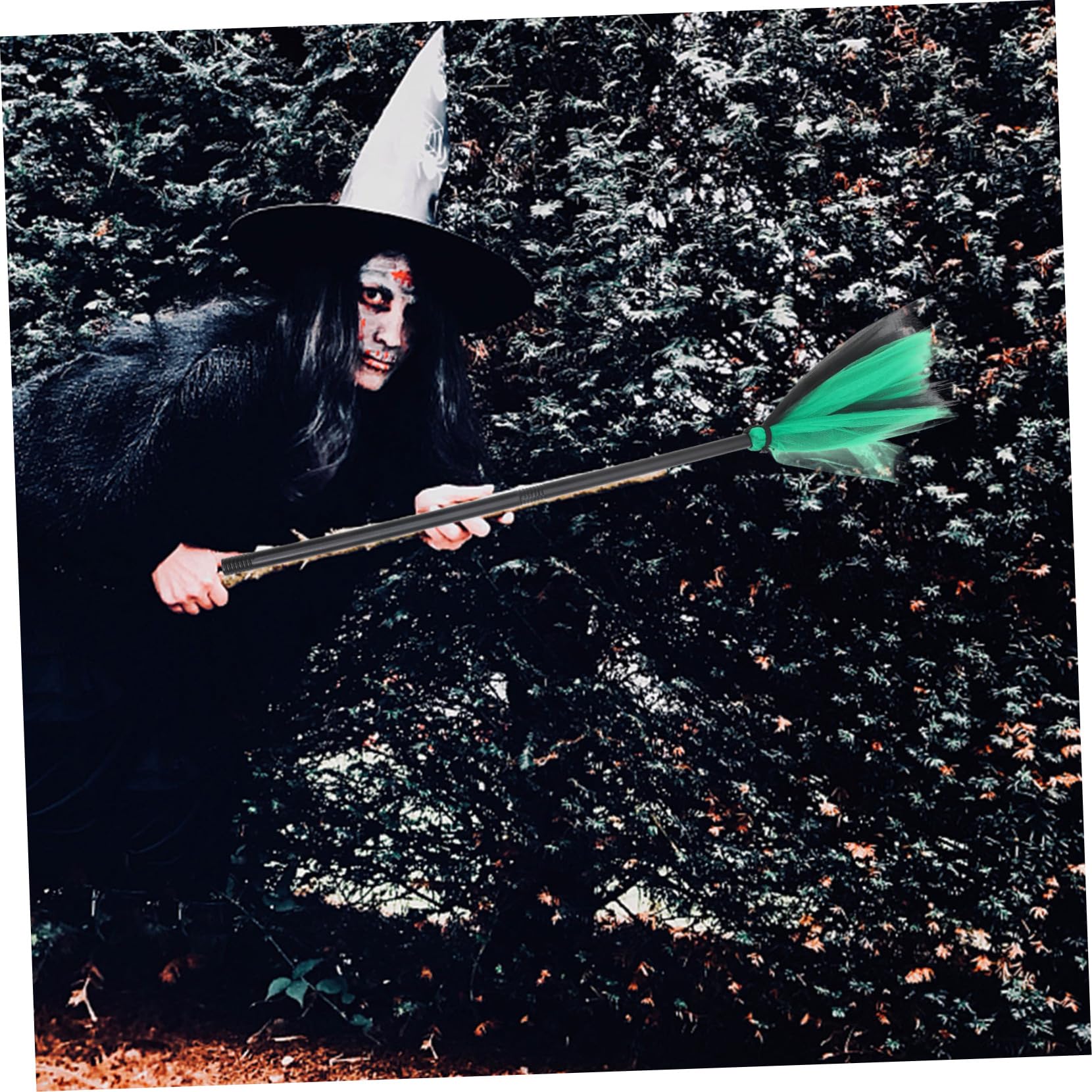 CIYODO Halloween Decorations Brooms Witch Broom Prop Lightweight Plastic Unique Design for Role-playing Events