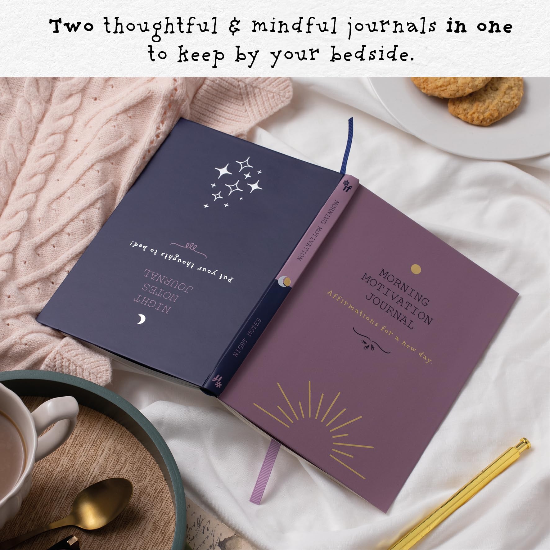 IF Journals for Life - Night Notes/Morning Motivation Journal, Purple/Navy - Image 2