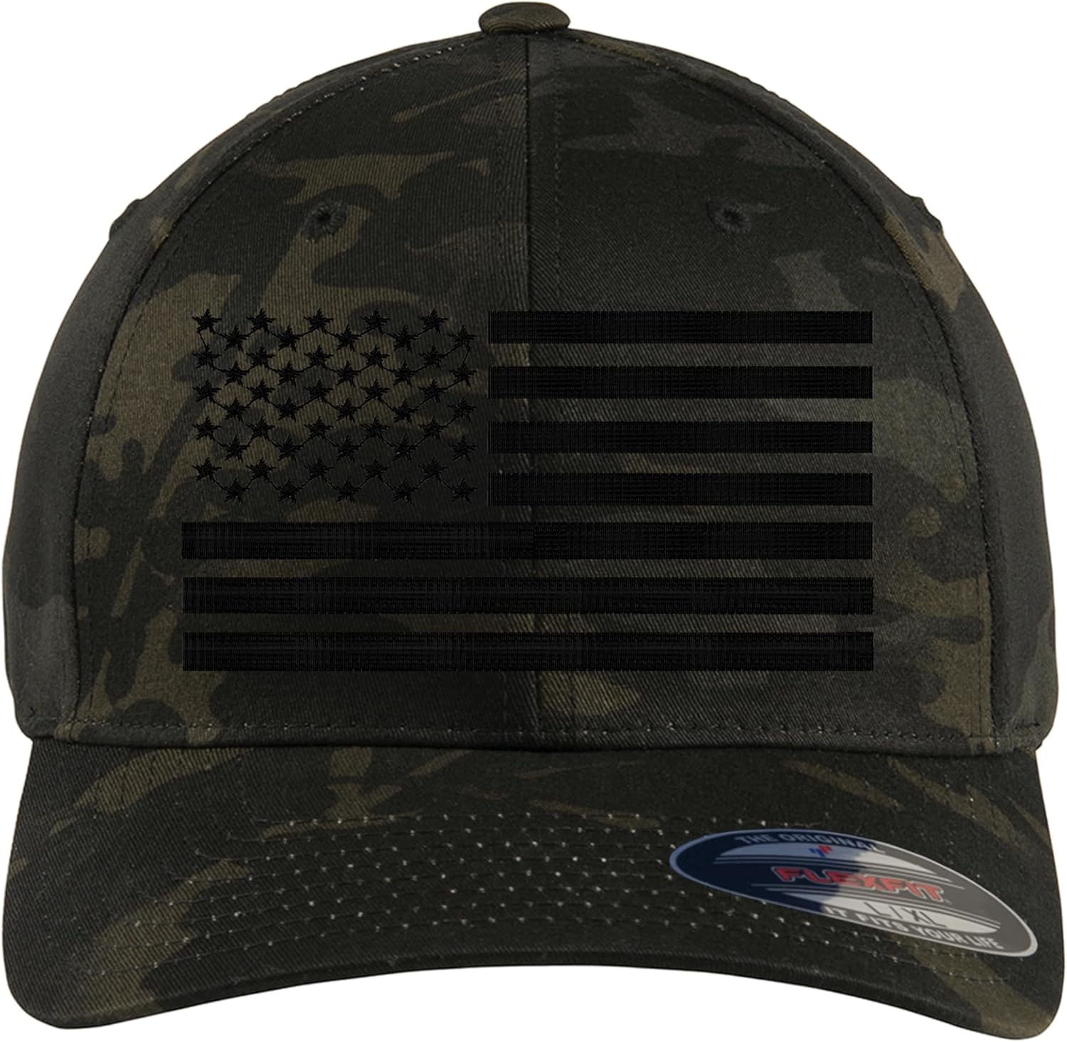 Custom Embroidered America Flag Men and Women Flex 6277 Baseball Hat.