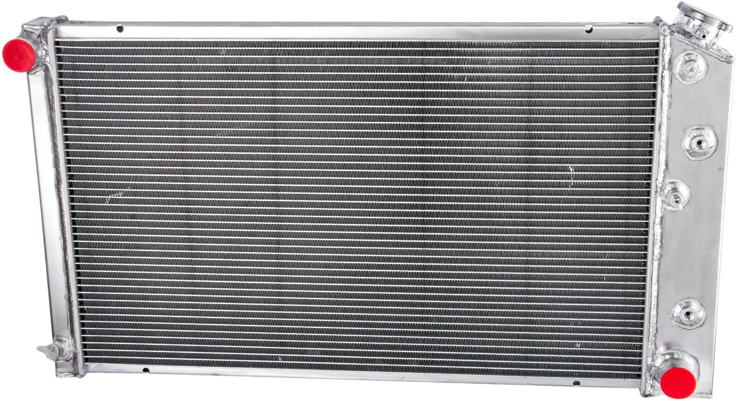 3 or 4 Core Cooling Radiator Compatible With Chevy Chevelle 1969-1972 Cutlass Malibu 5.0L 5.7L 6.5L, 1968 69 70 71 (3-Row) (3 Row)