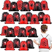 Vista 1 de Lothee 30 piezas de bolsas de regalo con cordón de araña, bolsas de regalo para fiesta de héroe, suministros de decoración de fiesta de cumpleaños