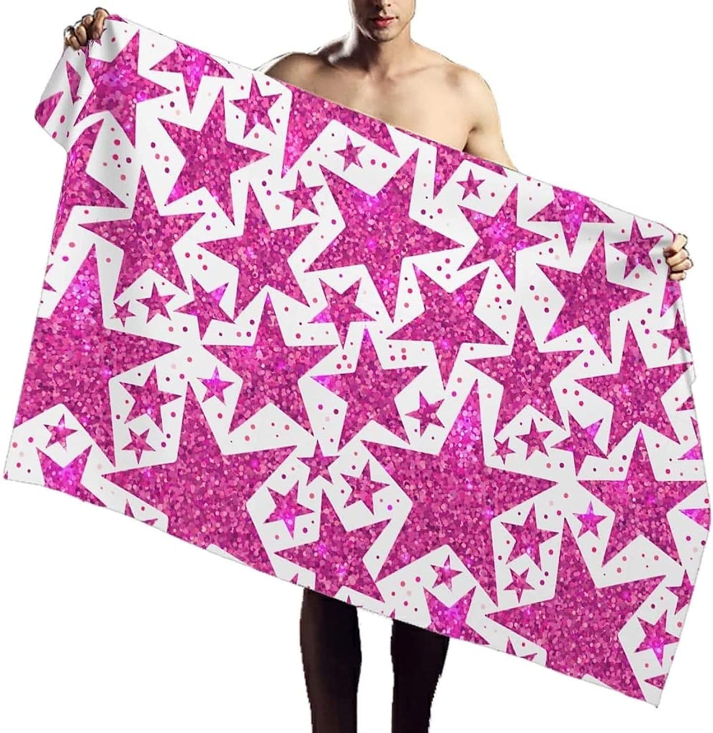 Serviette De Plage Pentagramme Géométrique Serviette De Bain Enfant Adulte Drap De Plage Doux Microfibre Absorbant Idéal pour Voyage Plage Piscine Sport Drap De Plage 200 X 200 Cm -8H3H/W5M