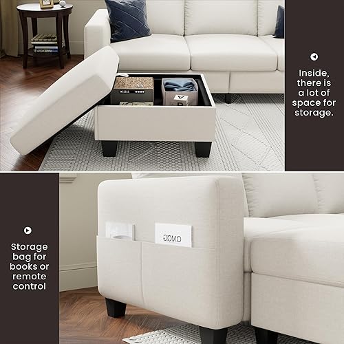 Miniatura 5 de Youmumeub Marco de cama tapizado, marco de cama Queen con cabecera ajustable, marco de cama tamaño Queen compatible con marco de metal y listones de