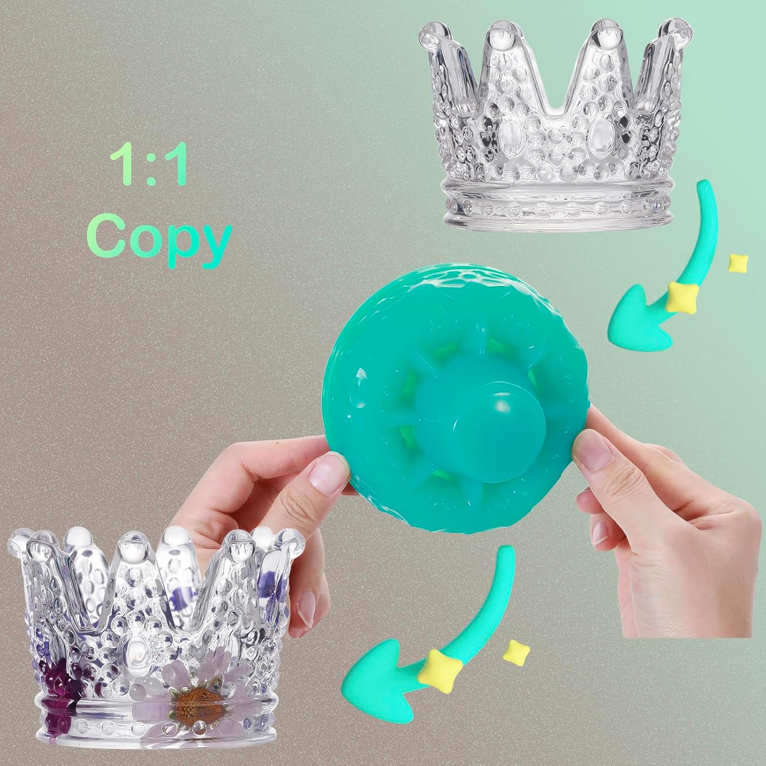 BBDINO Silicone Mold Making Kit, 2.42lb Super Elastic Liquid Silicone for Mold Making, 3h Fast Cure Platinum Molds Making Silicon Rubber for Casting Resin/Silicon/Candle/Soap Molds