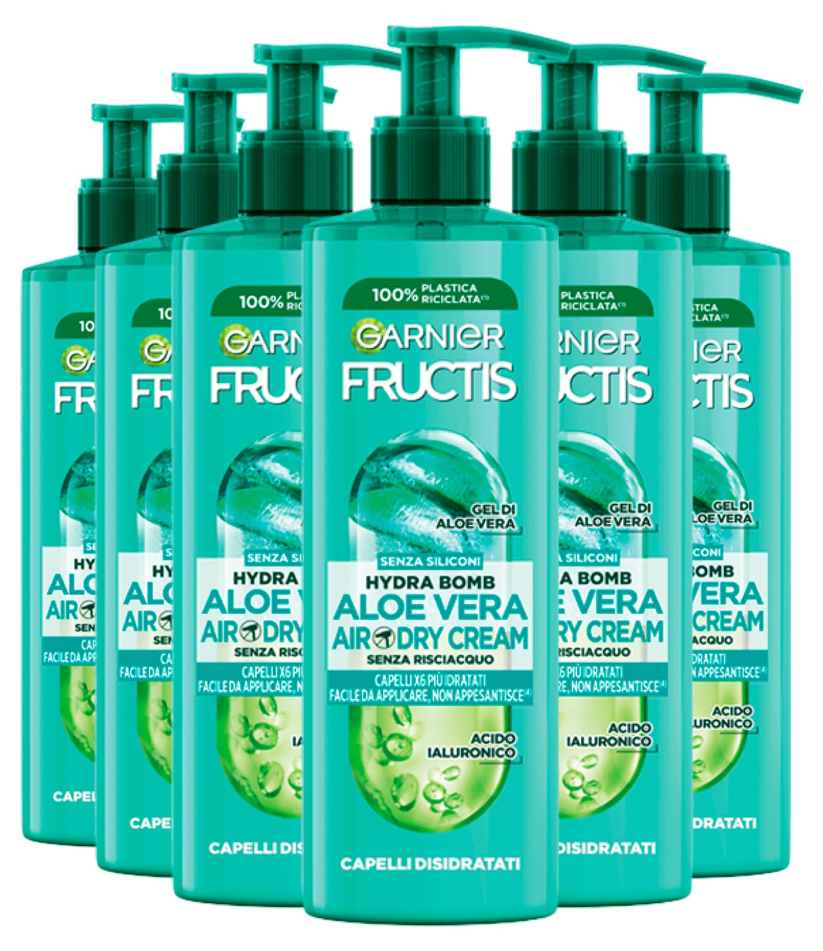 Garnier Fructis Aloe Vera Air-Dry Cream Leave-In Hydrating Anti-Crepe  Treatment for Normal to Dehydrated Hair - 6 x 400ml Bottles :  Amazon.com.be: Beauty