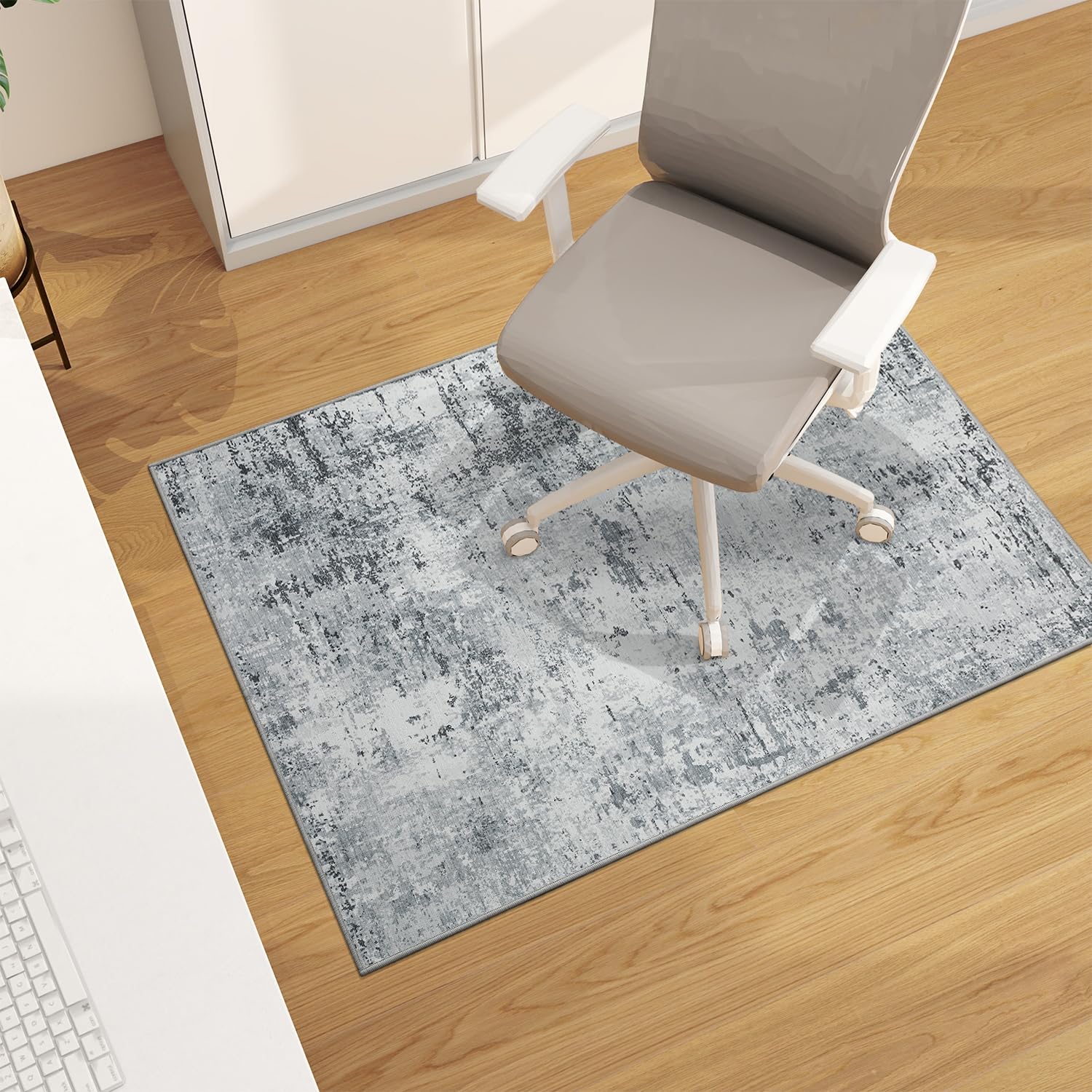 chakme Office Chair Mat for Hardwood Floor, 48"x36" Easy Glide Computer Desk Mat Protector for Rolling Chair Under Desk Rug Nonslip Backing, Machine Wash, (Boho)