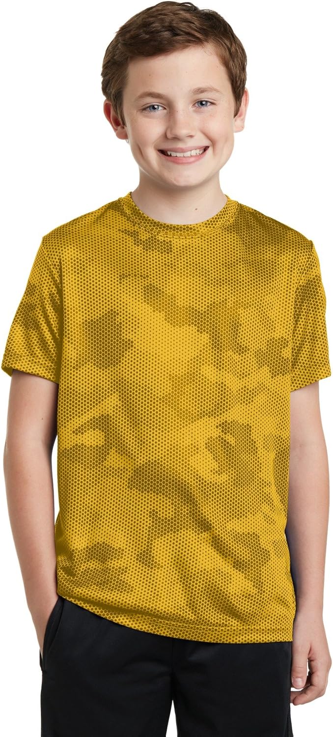 Sport-Tek Boys' CamoHex Tee: Clothing, Shoes & Jewelry