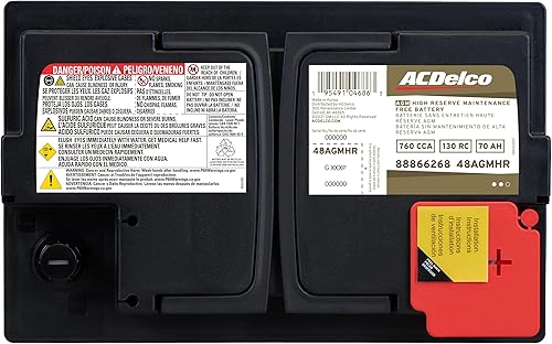 Miniatura 4 de ACDelco Gold 48AGMHR (88866268) Batería de alta reserva AGM BCI Group 48 de 36 meses