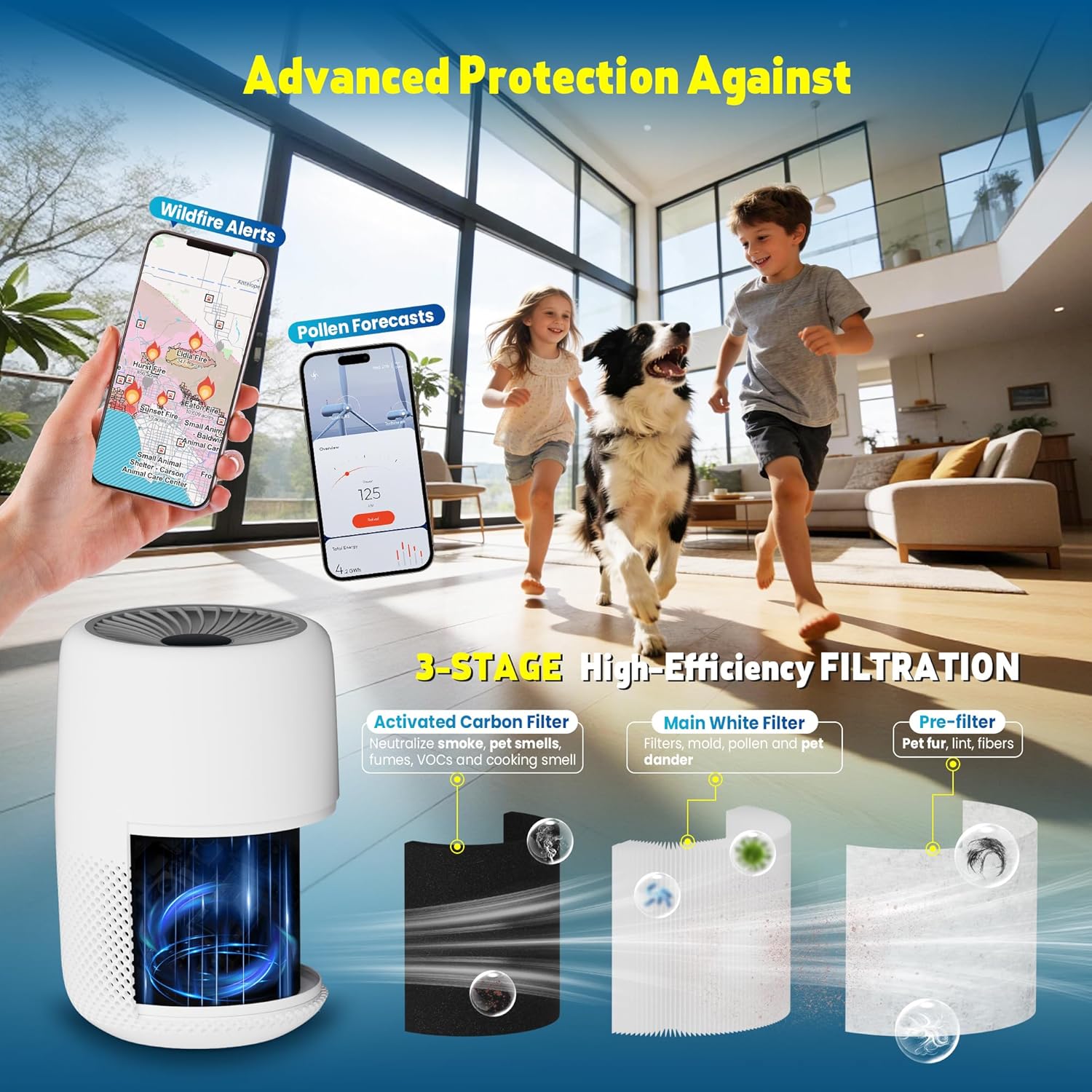Improvedhand Core Mini Replacement Filter Compatible with LEVOIT Core mini-P Air Purifier,3-in-1 Great High-Efficiency Materials With Activated Carbon,Core Mini-RF,4 Filter & 10 Fragrance Sponge，White