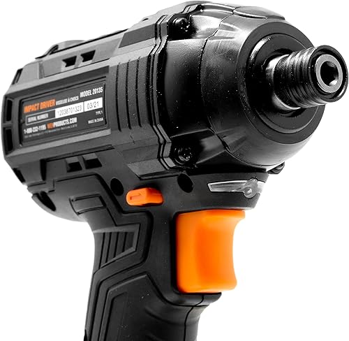 Miniatura 3 de WEN Destornillador de impacto inalámbrico, sin escobillas con batería de iones de litio de 20 V Max 2.0 Ah y cargador (20135)