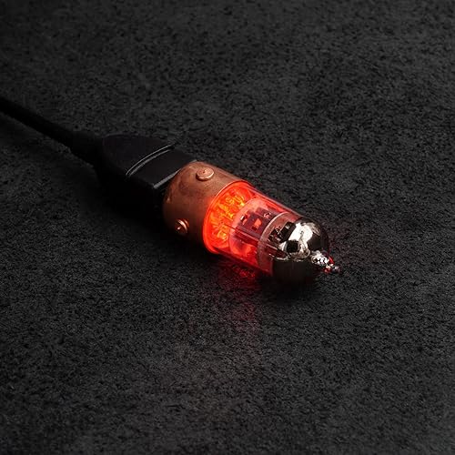 Miniatura 3 de Unidad flash USB 3.1 hecha a mano de 32 GB con diseño único, tubo de radio pentoda rojo, accesorio steampunk, estilo industrial, almacenamiento de