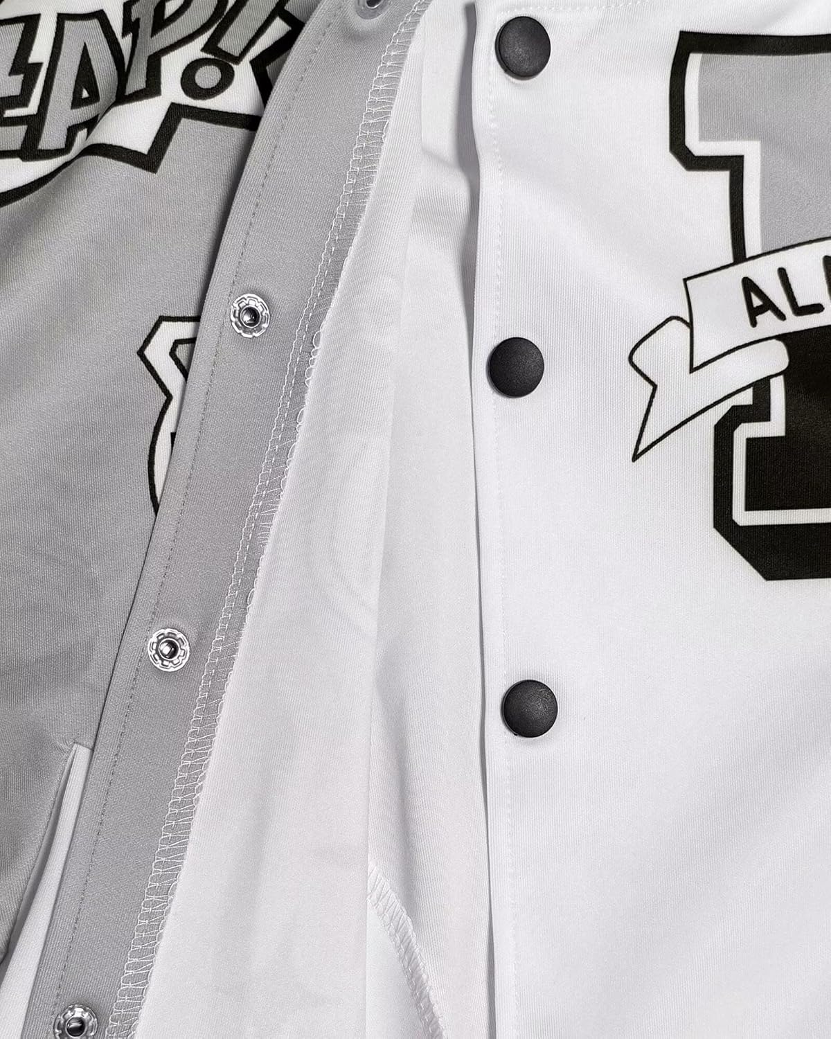 babyhealthy Womens Crop Varsity Jacket Stitched Leather Baseball Bomber Jacket Y2K Streetwear Short Coat - Image 5