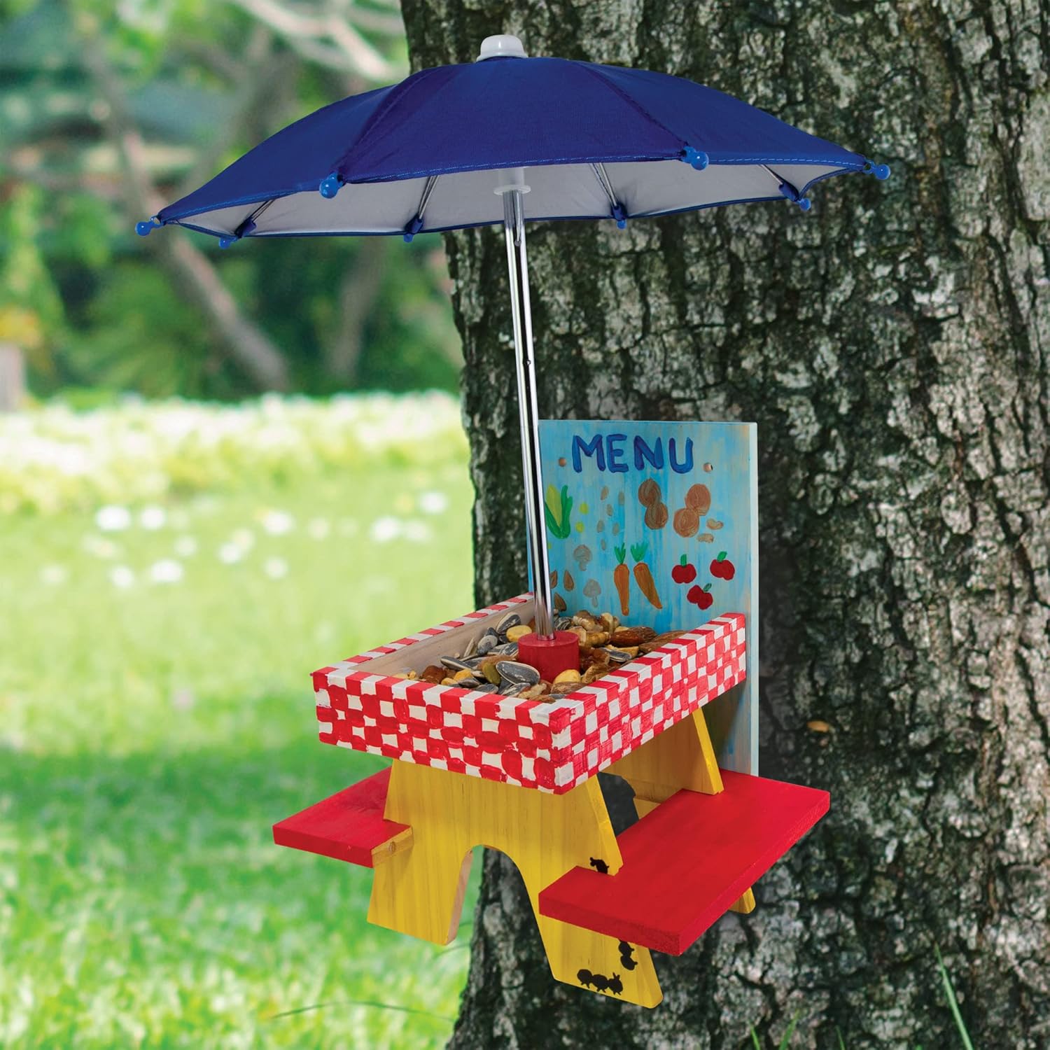 MindWare Make Your Own (MYO) Squirrel Feeder Craft Kit for Kids - Includes Wood Pieces, Paint, Brushes, Instructions and More