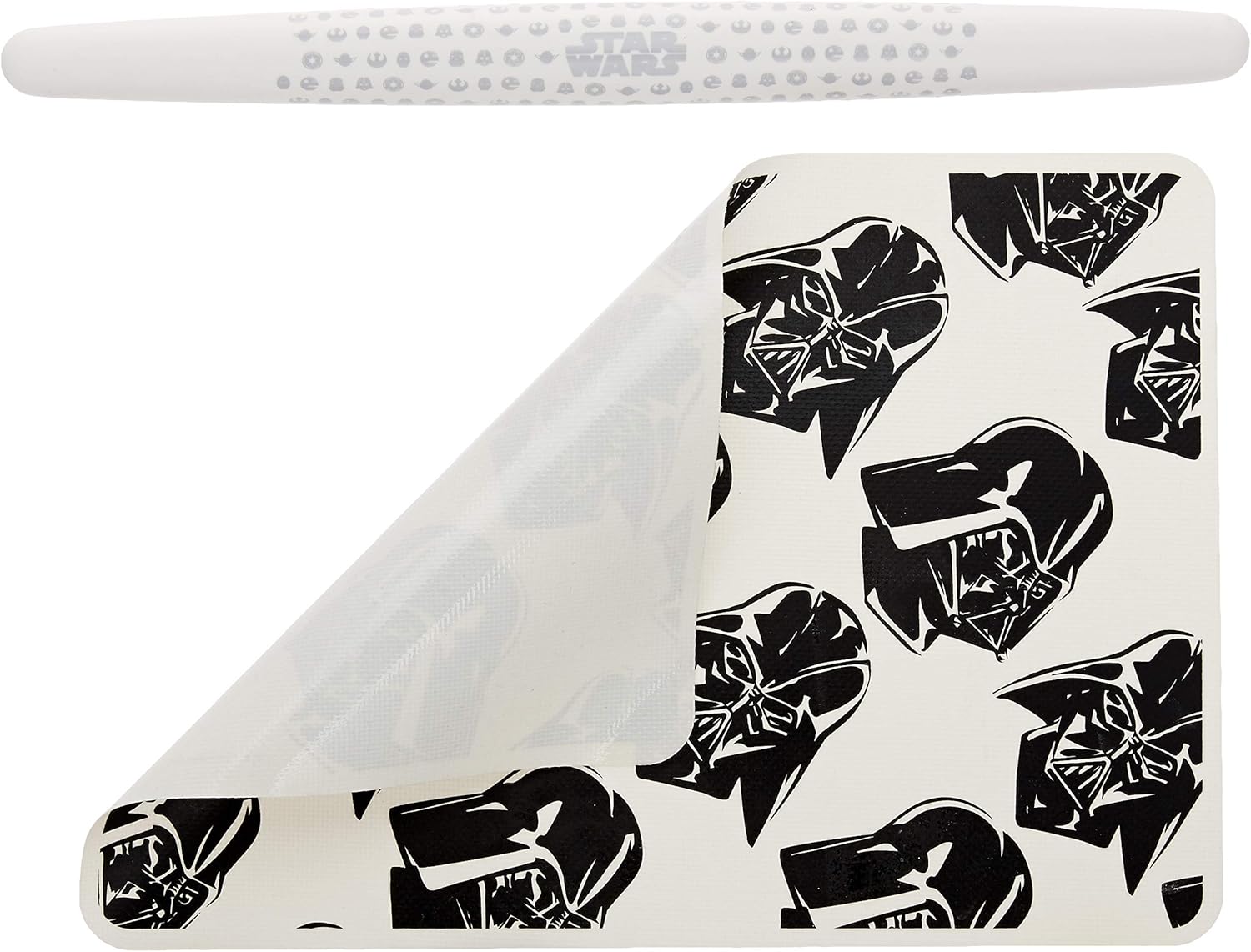 W&P Limited Star Wars Collection 6-Piece Baking Set, Includes Storm Trooper, Darth Vader, Yoda, & C-3PO Cookie Cutters, Darth Vader Baking Mat, Rolling Pin