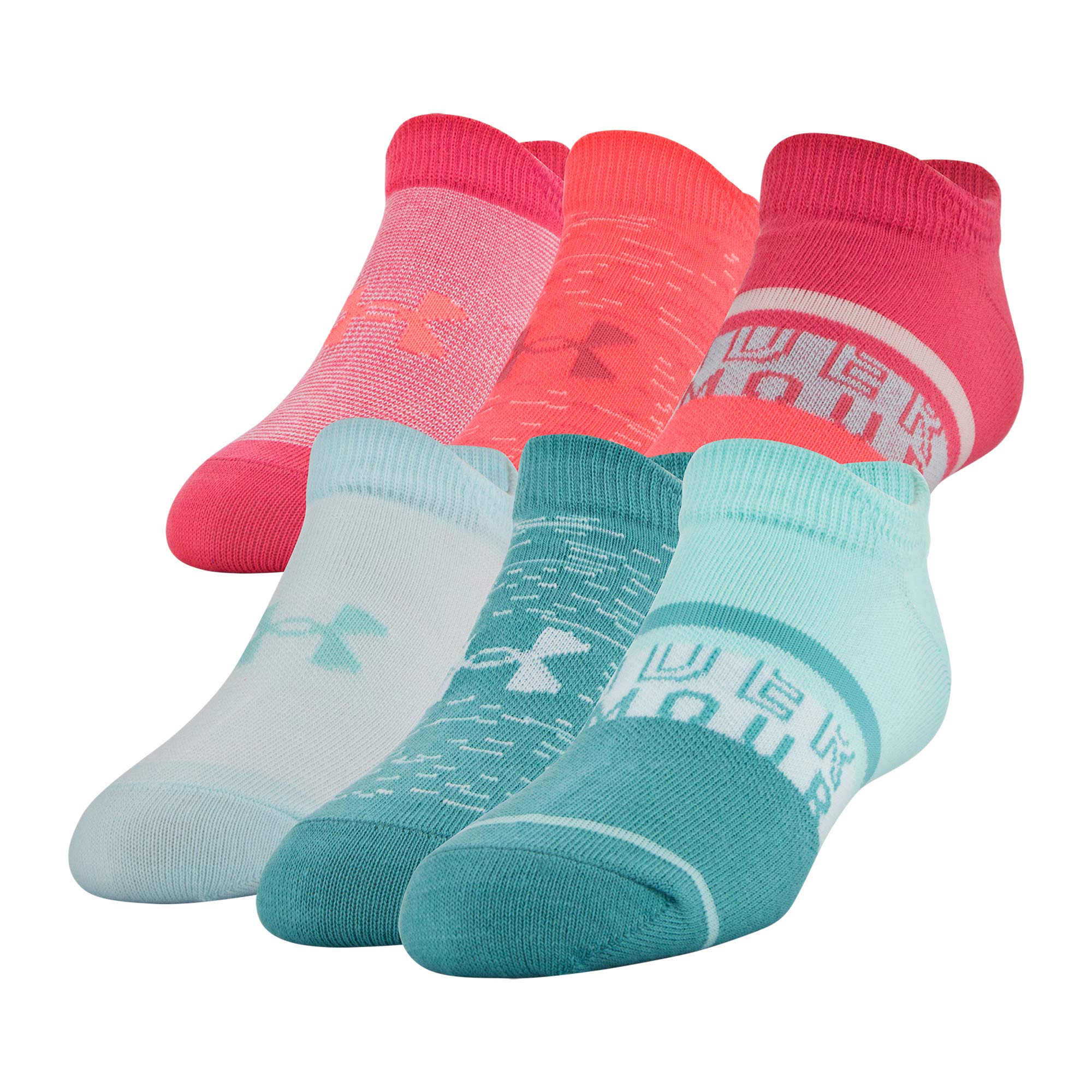 Under Armour Kids' Essential 2.0 Lightweight No Show Socks, 6-Pairs