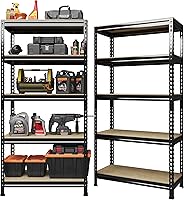 Vista 41 de PrimeZone Estantes de Almacenamiento Resistentes de 48" x 24" x 72" - Estantería de Almacenamiento de Garaje Ajustable de 5 Niveles, Unidad