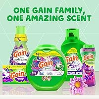 Vista 7 de Gain Detergente líquido para ropa con defensa del olor, aroma Moonlight Breeze, 65 onzas líquidas x 2, 45 x 2 cargas, detergente líquido y jabón