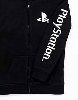 PlayStation ジップアップスウェット 黒 Amazon.com: PlayStation Kids Hoodie Zip Up Boys Games Logo