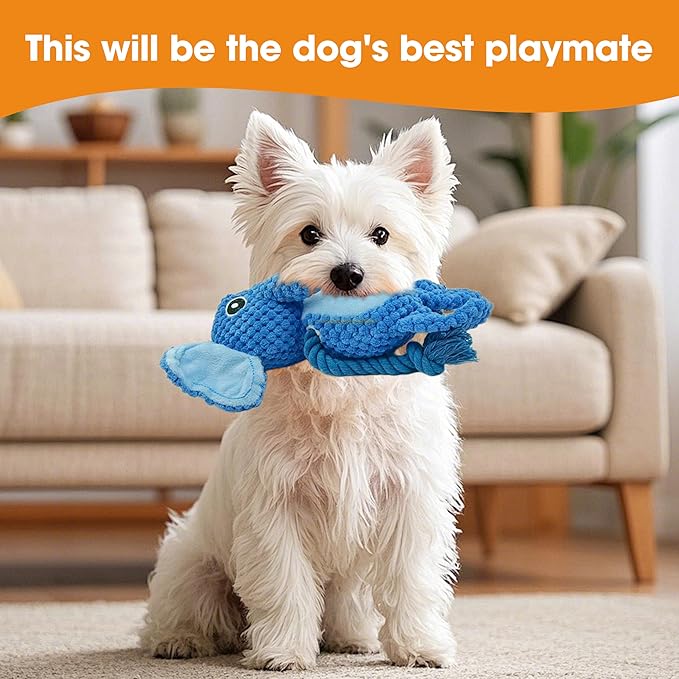 Juguete para Perro Squeaky 3 Piezas Elefante Conejo Rana FLUFFY TAIL miniatura 6