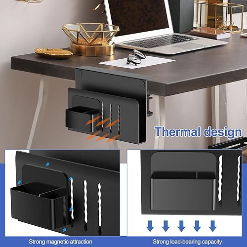Miniatura 7 de Black Desk Side Storage, Clamp on Desk Organizers and Storage, Office Desk Organizer with Pencil Holder, File Organizer for Desk, Teacher Desk Home