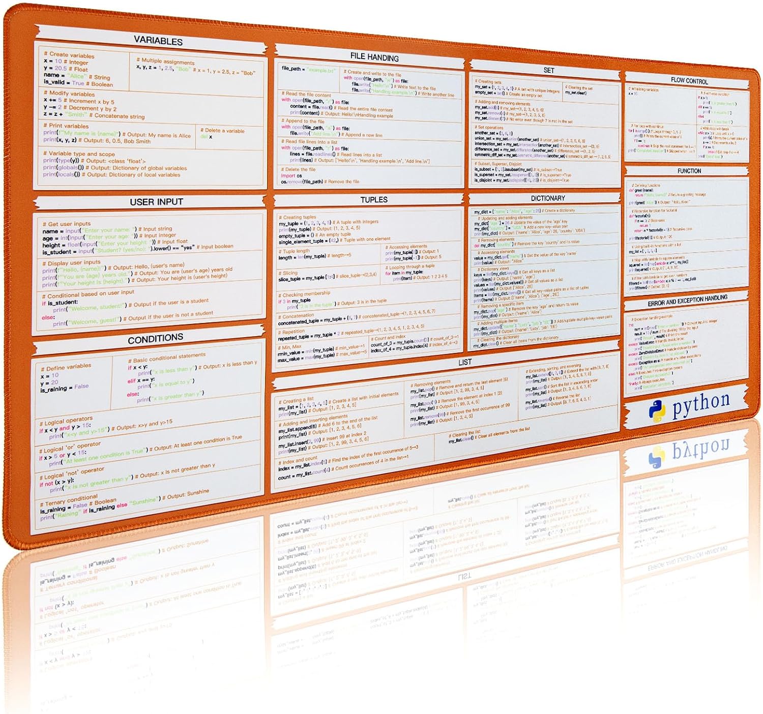 Amazon.com: Python Mouse Pad, Extra Large Mousepad for Python Cheat ...