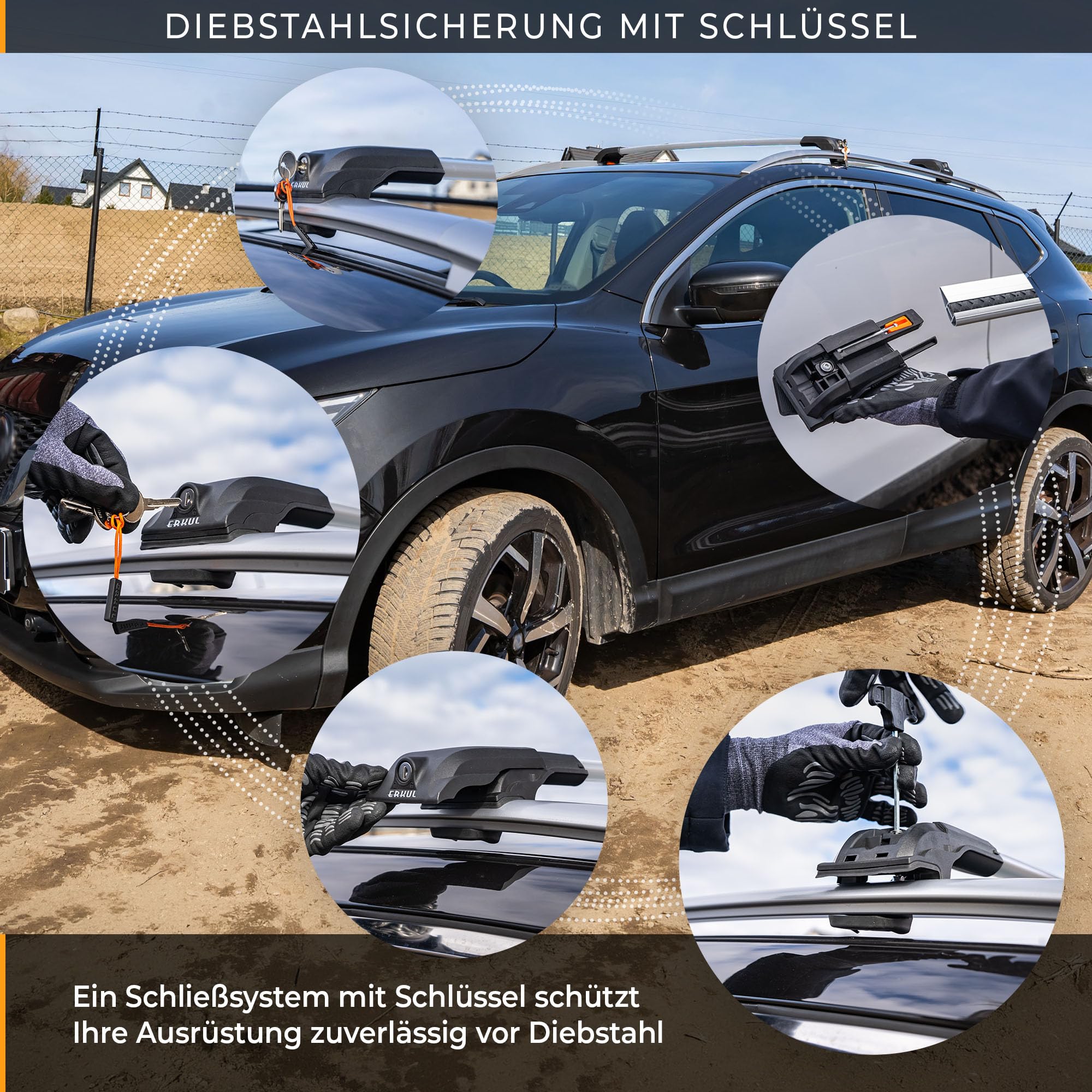 CHROMEMASTER Dachträger Dachgepäckträger für Ford Tourneo Custom 2012-2023 | Querträger aus leichtem und robustem Aluminium; Dachträger für Dachbox, Fahrradträger, Dachkorb, Dachplattform und Leiter