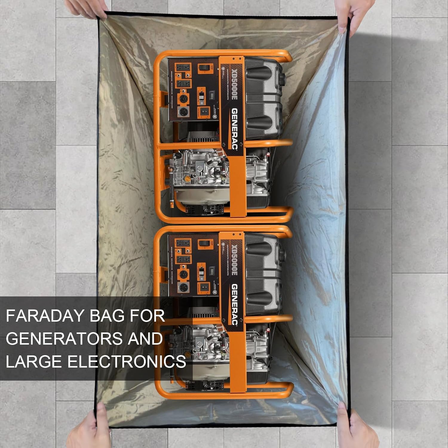JXE JXO Faraday Bag for Generators and Large Electronics, Extra-Large Military-Grade Faraday Bag for Digital Forensics, Protect Electronics from Damage, Privacy Security, Anti-Hacking, Anti-Spying