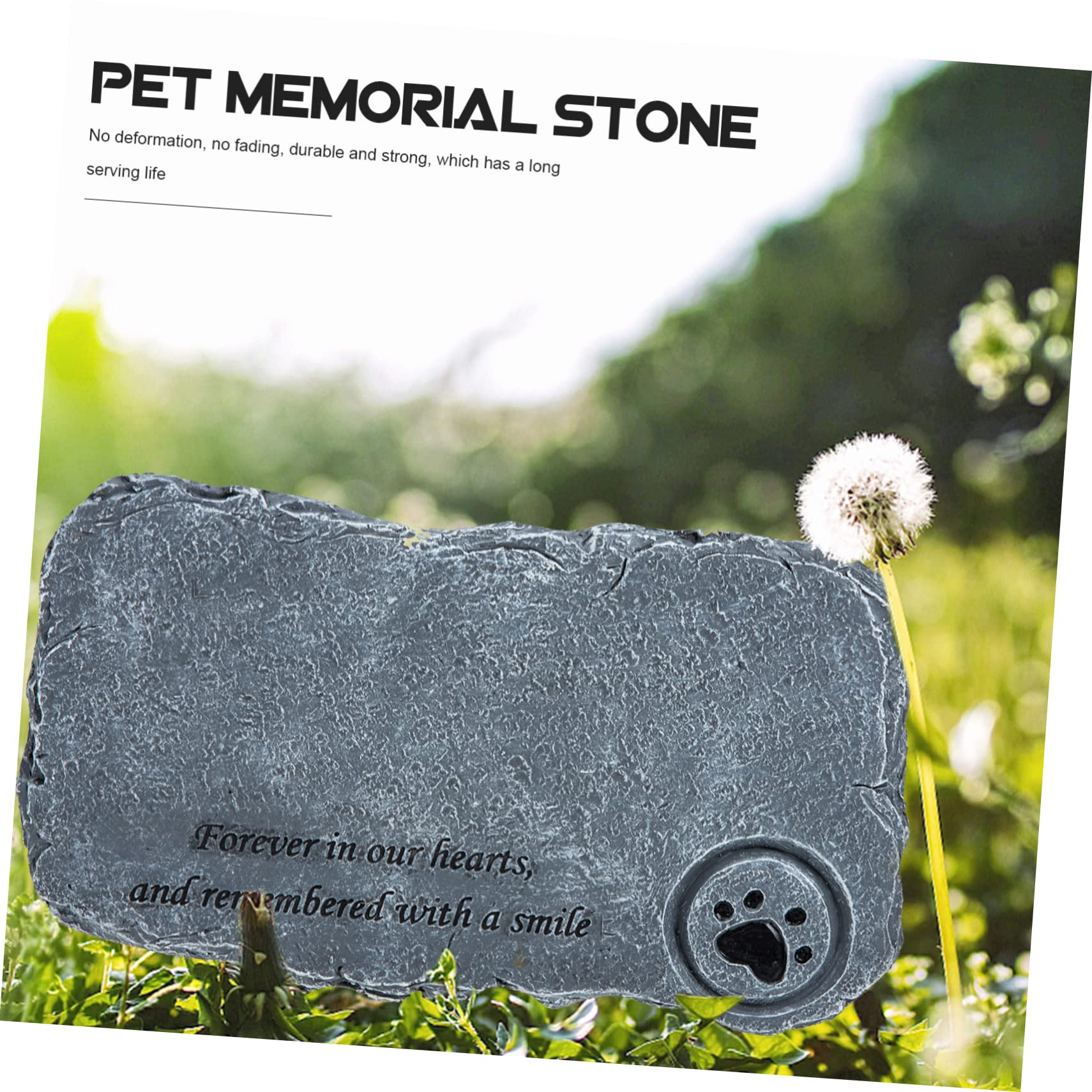 Pietra Commemorativa per Animali Domestici in Resina, per Cane e Giardino