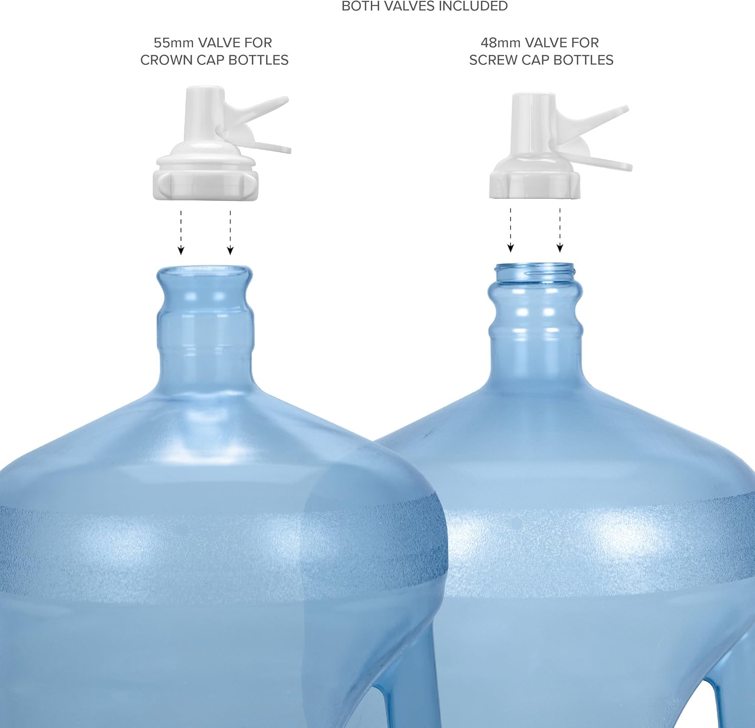 Brio Metal Plated 3-5 Gallon Water Jug Stand and 2 Dispenser Valves, Rust-Resistant Non Slip Water Stand