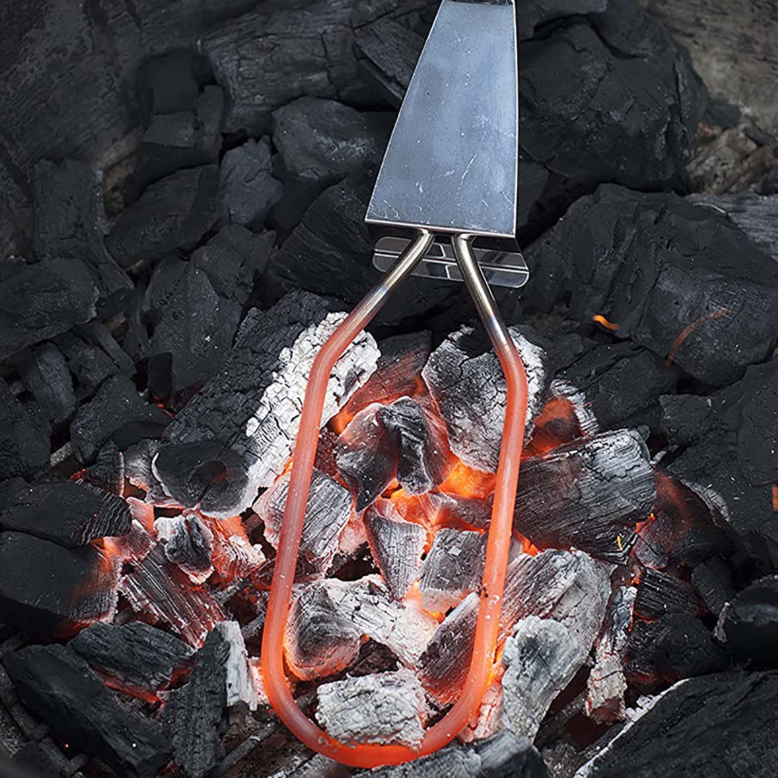 Arrancador de carbón eléctrico, 600 W Premium para barbacoa, chimenea, encendedor de carbón, briquetas de encendido fácil y rápido, elementos de bobinas de acero inoxidable 304, cable de 16 pulgadas