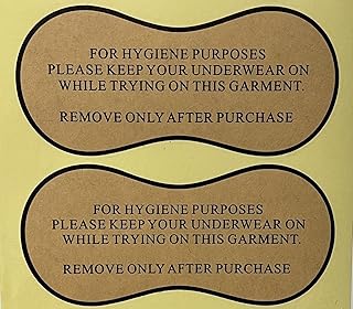 Adhesive Protective Hygiene Try On Stickers/Labels for Swimsuits, Swimwear and Lingerie. Panty Liner/Barrier (1000, Eco-Friendly)