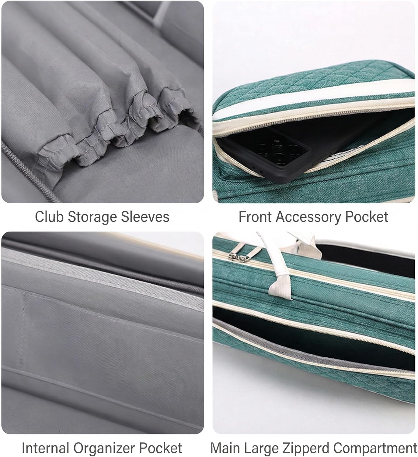 MUCHWIN Pool Cue Case 3x4 - Pool Cue Bag for 7 Cues (3 Butts + 4 Shafts) - Pool Stick Case with Reinforced Handles & Adjustable Shoulder Strap, Water-Resistant Billiard Cue Bag for Men & Women