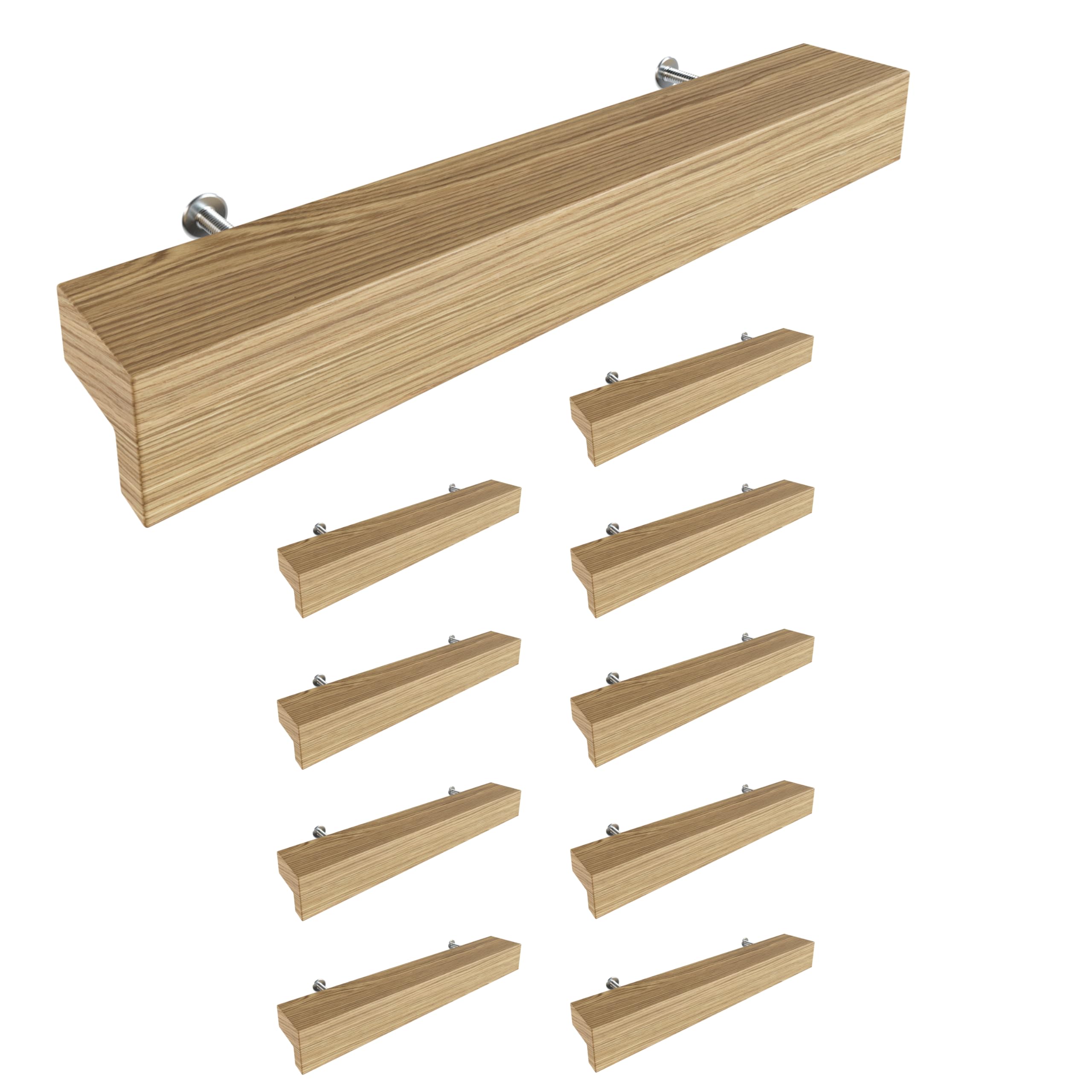 Tiradores de madera de roble de 96mm para dar un toque nórdico y moderno a los muebles del hogar