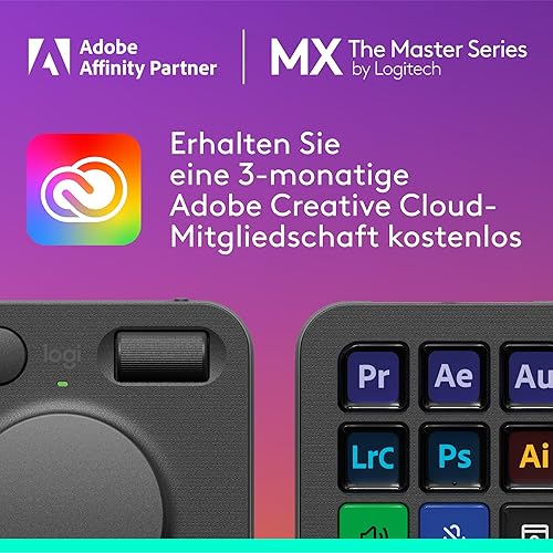 Logitech MX Creative Console — šoninis vaizdas