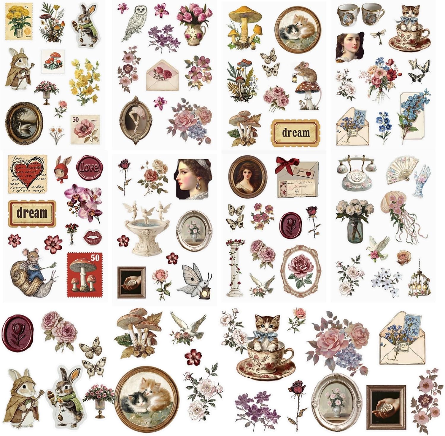 50PCS Transparent Life Stickers, PET Home Stickers