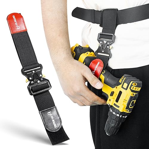 Pronese Destornillador de impactofunda de taladro eléctrico,Accesorios de cinturón de herramientas para soporte de taladro,Hebilla de cinturón