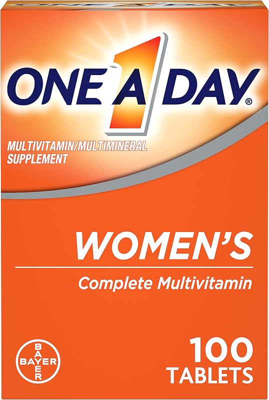 One A Day Multivitamínico para mujeres, suplemento con vitamina A, C, D y E más zinc para apoyo a la salud inmune, B12, biotina, calcio y más, tableta, 100 unidades