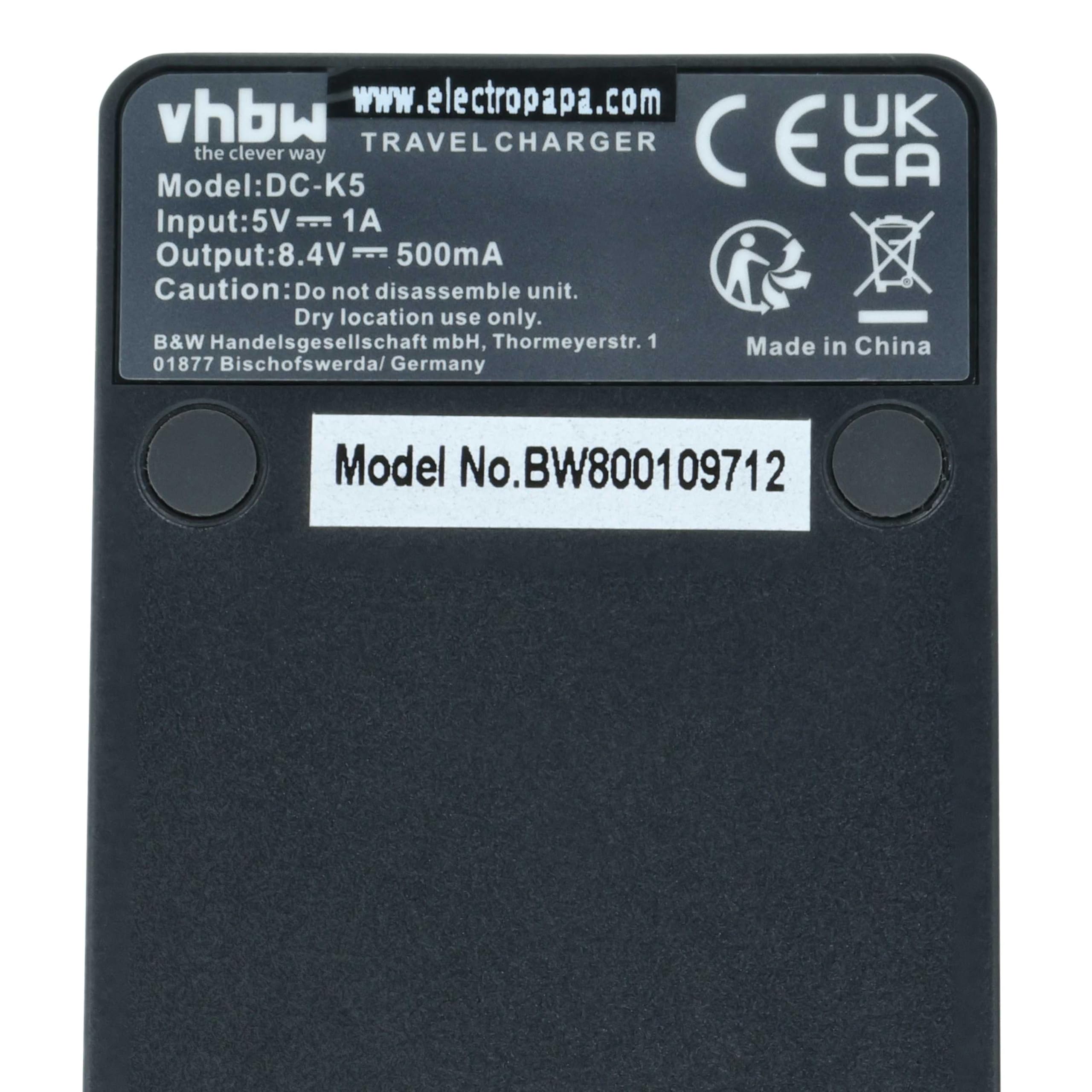 vhbw Chargeur USB-C Compatible avec Sony GV-D200, GV-D800, HDR-AX2000E, GV-A500E, GV-D1000, HDR-AX2000 caméra + câble USB-C + témoin de Charge