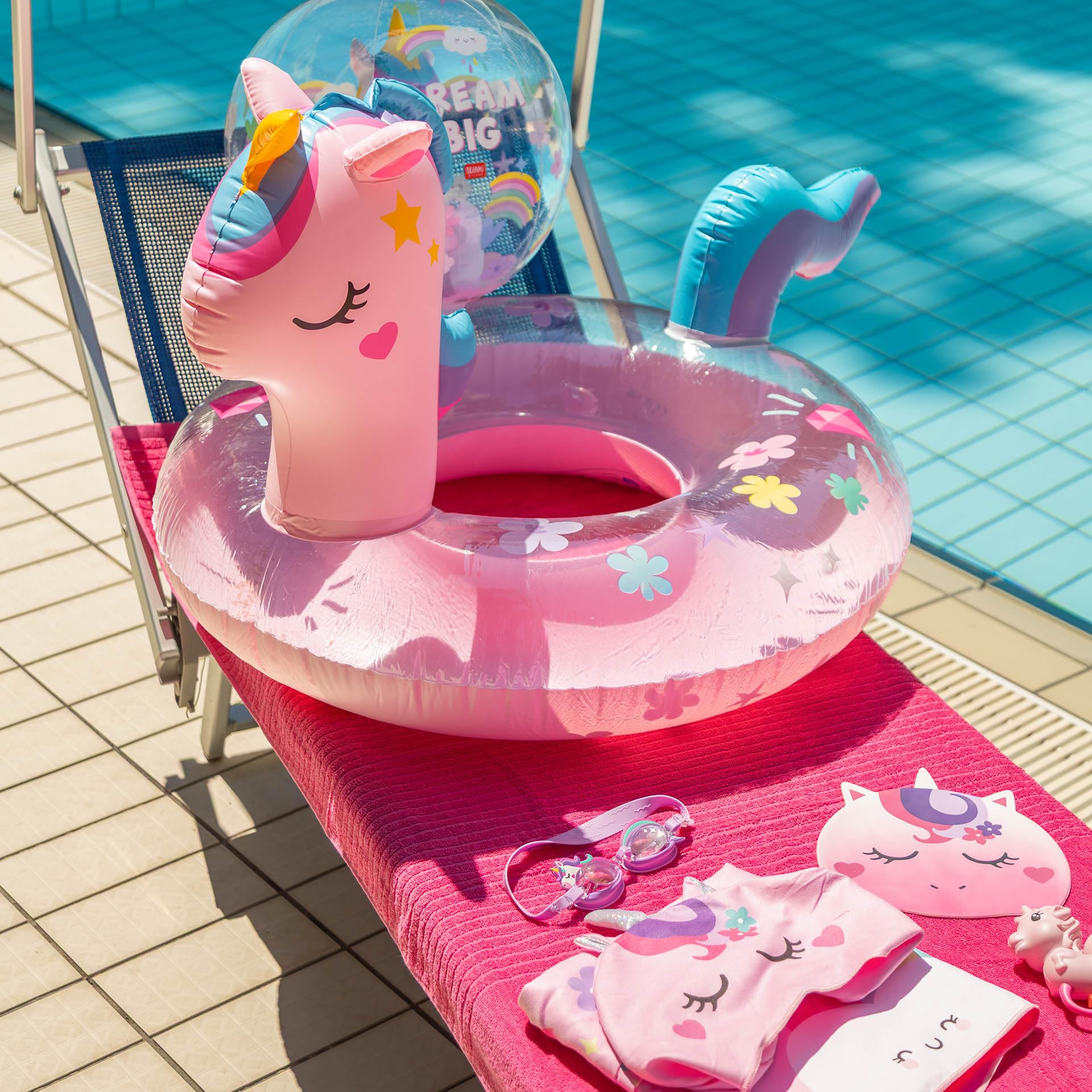 Legami - Palla da Spiaggia Gonfiabile, Beach Ball, Pallone Gonfiabile in PVC, Morbido per Bambini, Palla Gonfiabile per Feste Mare, Gonfiabile per Giocare Calcio Pallavolo, Diametro 40 cm