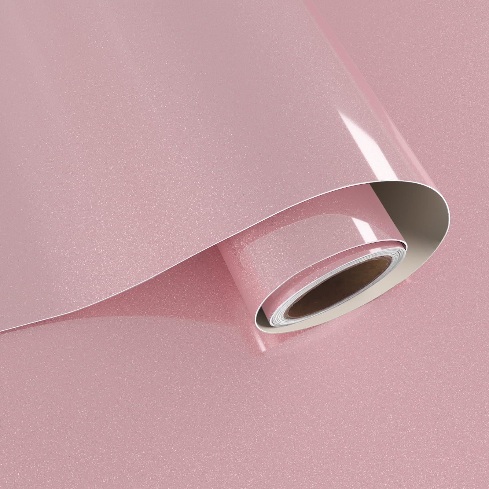 VaryPaper Glossy Pink Peel and Stick Wallpaper 40cmx200cm Iridescent Glitter Contact Paper for Furniture Sticky Back Plastic Pink Wallpaper for Girl Bedroom Bathroom Kitchen Worktop Covering Cupboards — image 1
