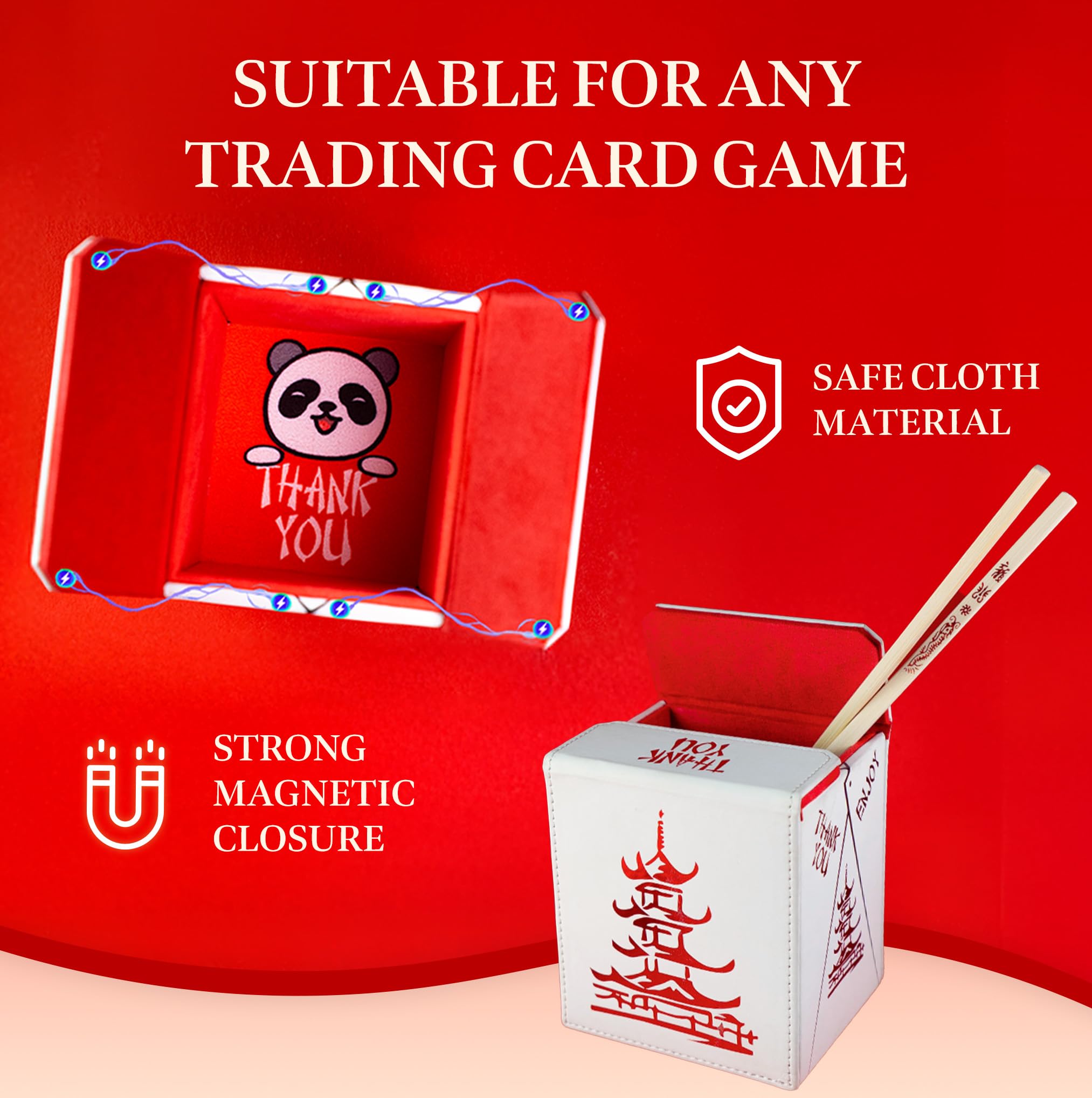 Amazon.com: SleeveChief - China To Go! Trading Card Deck Box | vegan  leather & Holo Design | MTG commander deck box & for ALL other trading card  games