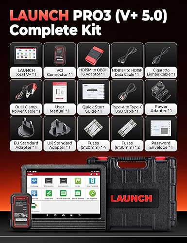Miniatura 9 de Tablero de escaneo para diagnósticos de sistema completo Launch X431 Pro 3 para Android WiFiBluetooth OBD2