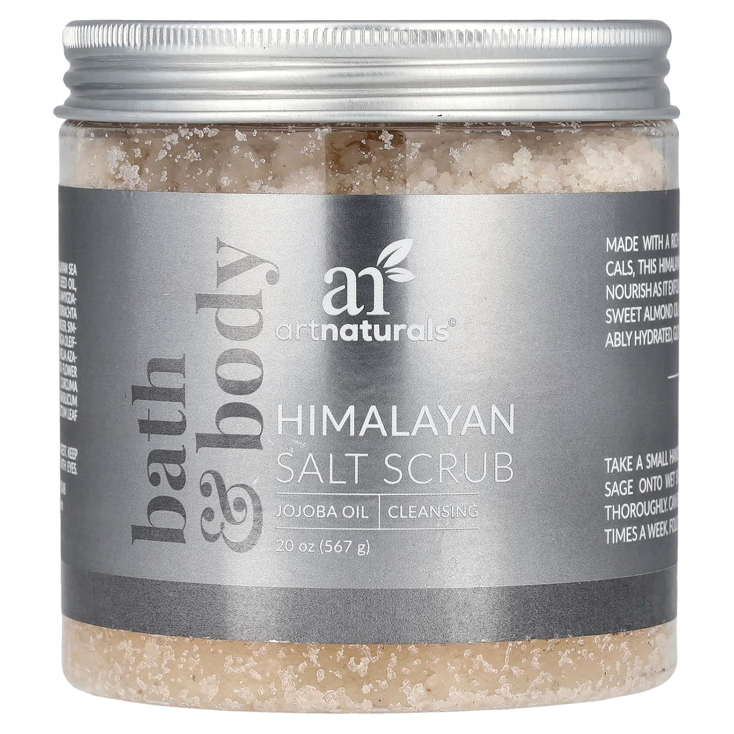 artnaturals Himalayan Body Scrub and Face Scrub – (20 Oz) – Deep Cellulite Cleansing Exfoliator with Sugar, Shea Butter, Exfoliating Himalayan – Natural Pink for Hand, Skin and Facial – Men and Women