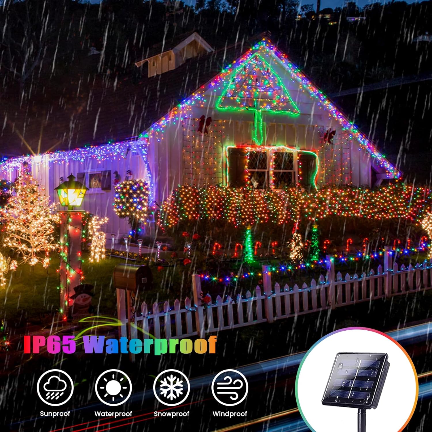 Extra-Long 144FT Solar String Lights for Outside, 2 Pack 400LED Solar Fairy Lights Outdoor Waterproof, Copper Wire with 8 Modes Solar Twinkle Lights for Tree Garden Party Patio Xmas Decor (Multicolor)