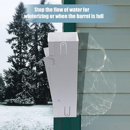 Miniatura 4 de Sistema de recolección de agua de lluvia, kit de desviador de barril de lluvia, desviador de bajante de acero inoxidable, sistema de captura de agua