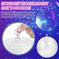 Vista 3 de Luz de bola de discoteca, difusor de luz de bola de discoteca de espejo de 5 pulgadas, rotación de 360°, luces de Navidad para fiestas