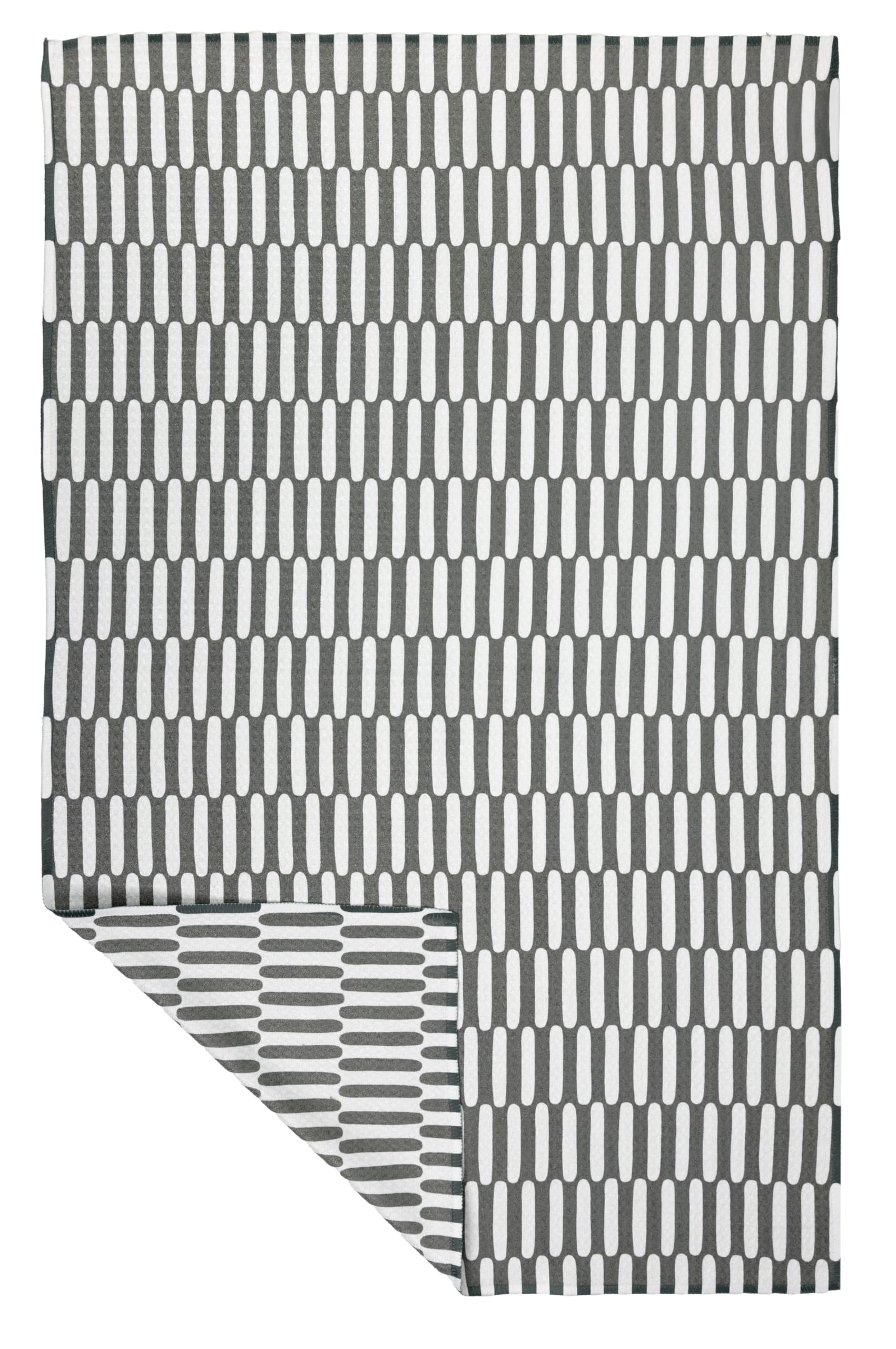 Vibe by MÜkitchen Premium Quick Dry Dual Sided Design Oversized Tea Towel | 85% Recycled Materials | 18x30 (Dominos)