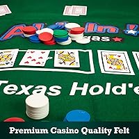 Vista 2 de STERLING Games Poker Blackjack Craps - Tapete de fieltro de 72 x 36 pulgadas, doble cara para casino estilo casino, mesa de juegos en casa, cubierta