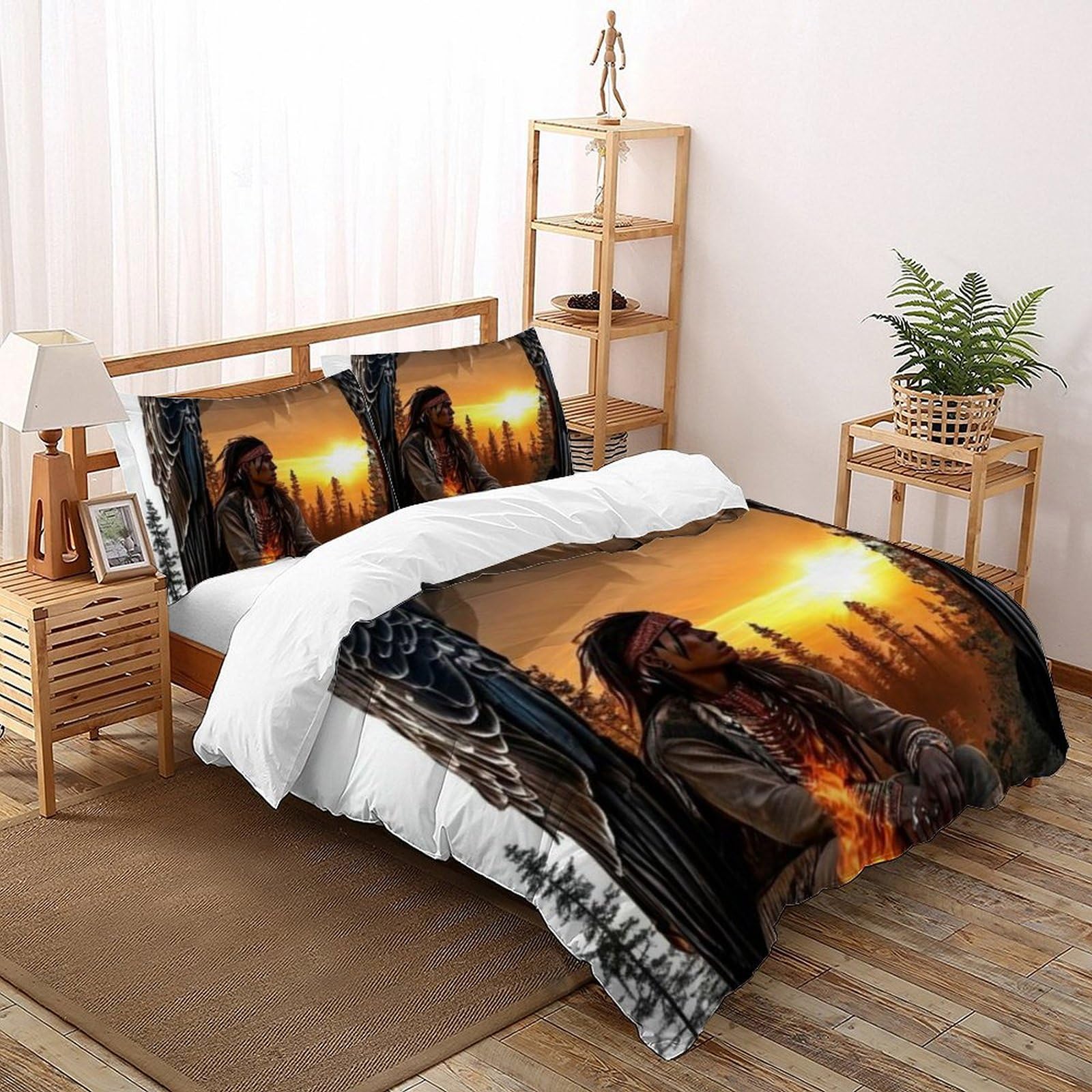 Housse de couette Super King imprimé 3D solitaire en microfibre douce